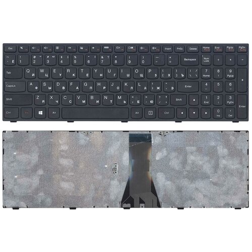 Клавиатура для ноутбука Lenovo IdeaPad G50-70 G50-30 черная с черной рамкой applicable to lenovo thinkpad e50 e50 70 e50 80 e51 e51 80 screen top cover lcd rear lid back cover ap1ae000210 5cb0h44867