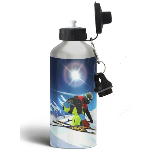 фото Бутылка спортивная,туристическая фляга, 500мл спорт горные лыжи - 414 brutbottle