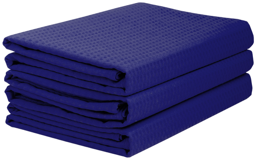 Комплект полотенец вафельных Home One 80х150 (3шт), темно-синий