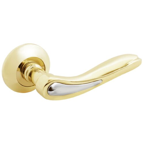 Ручка дверная межкомнатная аллюр АРТ лайза PB/CP (1862), цвет золото/хром, комплект ручек аллюр арт лайза pb cp 1862 цвет золото хром