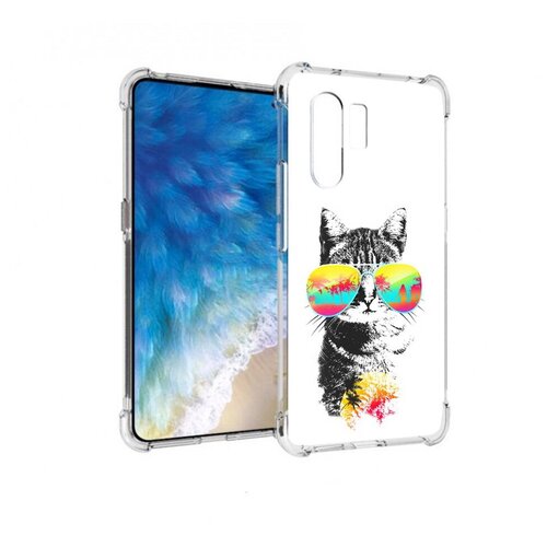 Чехол задняя-панель-накладка-бампер MyPads крутой кот для Vivo X30 противоударный