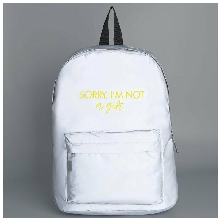 Рюкзак текстильный светоотражающий, Sorry, I'm not a gift, 42 х 30 х 12см