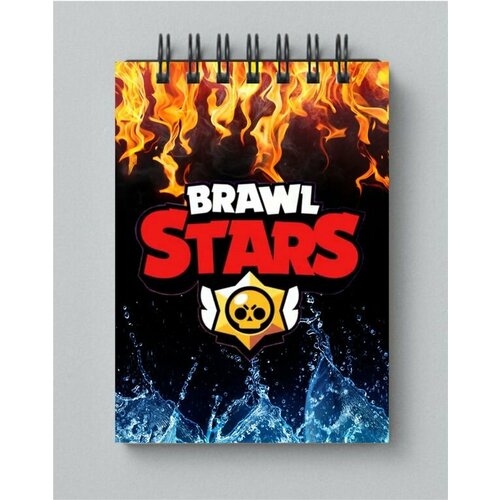 Блокнот Бравл старс, Brawl stars №123 с огнем и водой, А5