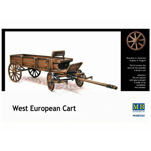 Master Box Сборная модель Западно-европейская телега (1:35)