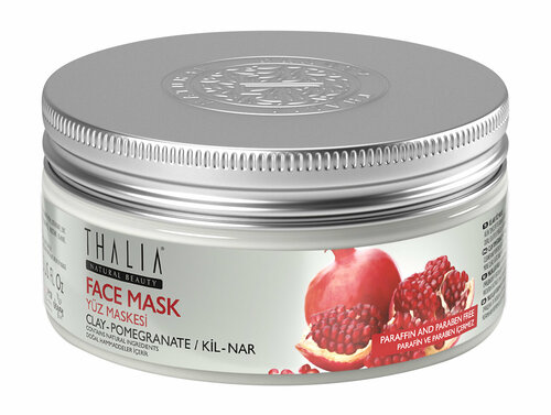 THALIA NATURAL BEAUTY Clay-Pomegranate Face Mask Маска глиняная для лица с экстрактом граната очищающая, 100 мл