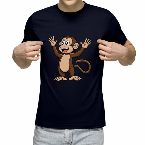 Футболка Us Basic, размер S, синий мужская футболка обезьяна мэн s зеленый