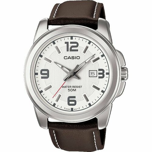 фото Наручные часы casio collection men 481, белый, коричневый