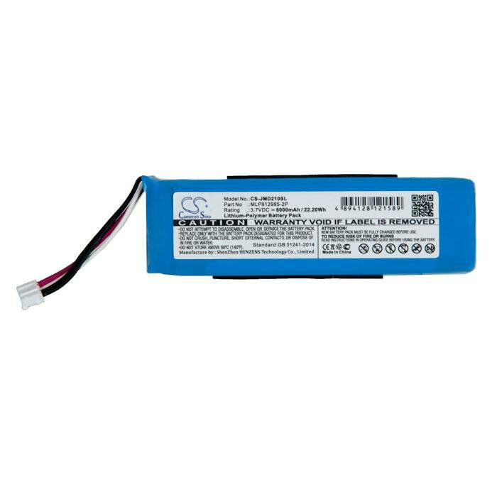 Аккумуляторная батарея (АКБ) CameronSino CS-JMD210SL для беспроводной колонки JBL Charge 2 Plus, 3.7В, 6000мАч, 22.20Вт, Li-Pol — фото 14