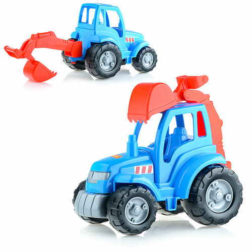 Трактор Чемпион (синий) с лопатой (в сеточке)