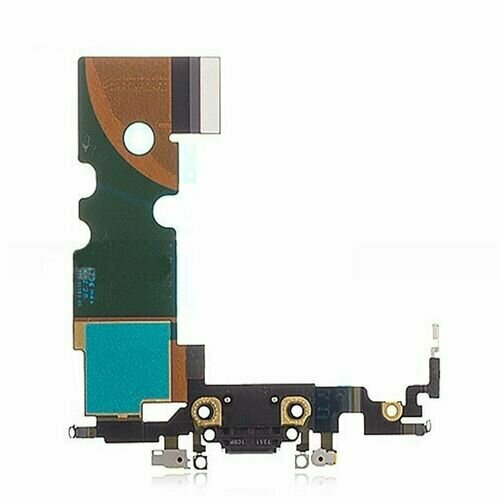 Шлейф разъём зарядки к iPhone 8 / SE 2020(микрофон) черный