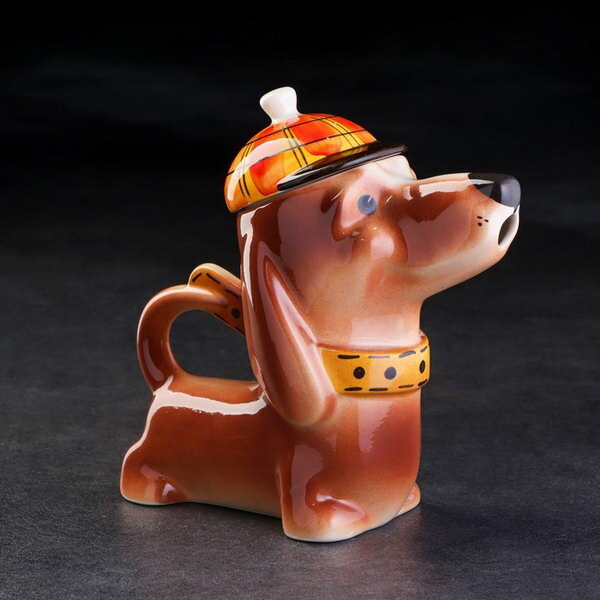 фото Чайник фарфоровый "Такса Мотя"