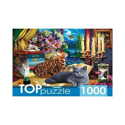 Пазлы (1000эл) Коты у ночного окна ФТП1000-9852 пазл top puzzle 1000 деталей коты у ночного окна