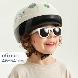 50003, Шлем детский защитный Happy baby "STONEHEAD" от 1 до 6 лет, размер S, обхват головы 46-54 см, белый