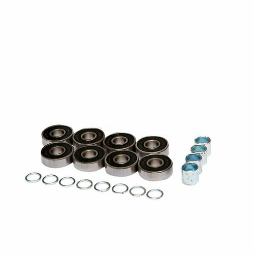 4pcs lot skateboard spacers fish board parts double rocker spacers Подшипники ABEC-9, 608 (8 шт) темно-синие +8 спидрингсов + 4 втулки в подарок, для Скейтборда, Лонгборда, Круизера, Пенни борда, Роликов, Самоката