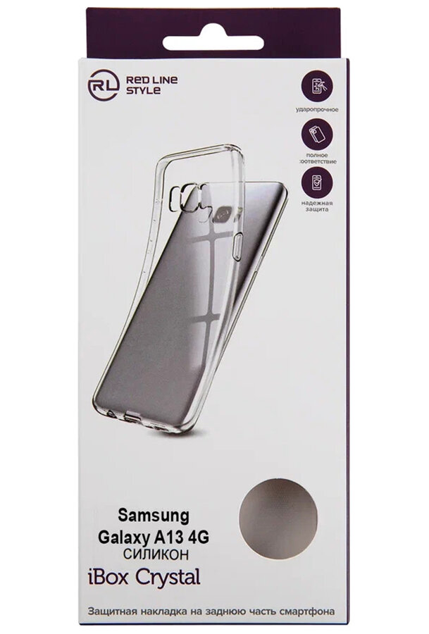 Чехол накладка силикон iBox Crystal для Samsung Galaxy A13 4G (прозрачный) - фото №9