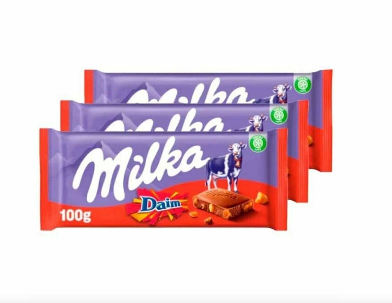 Шоколад Milka & Daim (Германия), 100 г (3 шт)