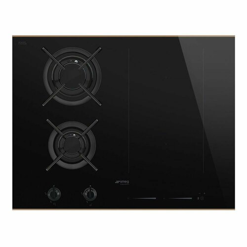 Комбинированная варочная панель 65 см Smeg Dolce Stil Novo PM6643R черная 19999000₽