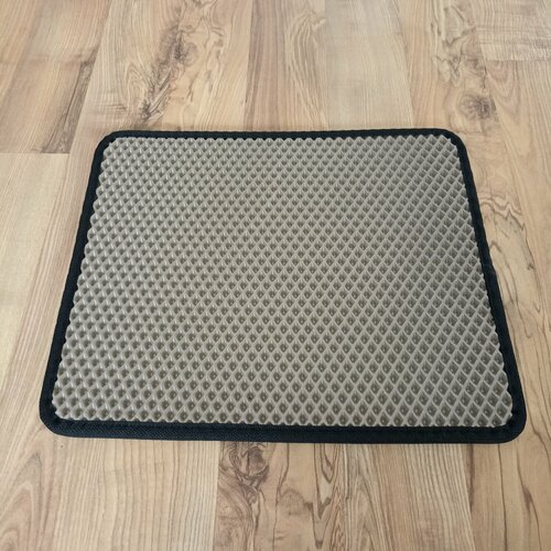 Универсальный коврик EVA для дома кофейный ромб 34х40см