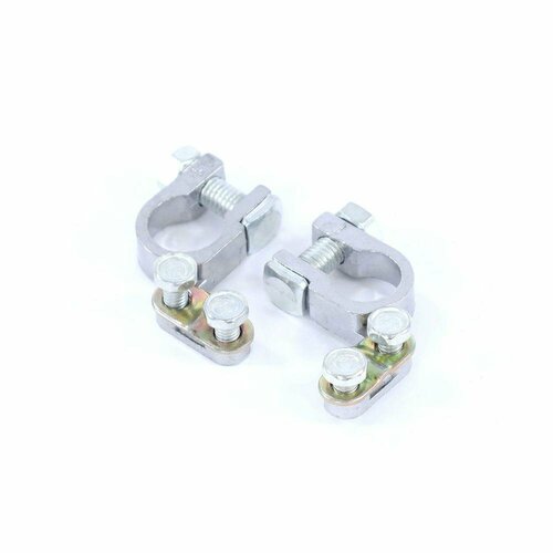 Клемма АКБ цинк под зажим провода прижимной планкой сбоку к-т 2 шт 593₽