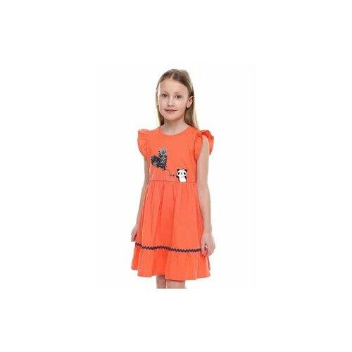 Платье CLEVER, размер 92-52, оранжевый