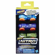 Hasbro - Nerf Nitro машинки 3 шт, №1 синяя/фиолетовая/зеленая