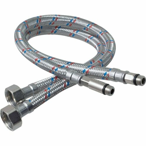 СВК Гибкая подводка для смесителя 12 80 см штуцеры м10x35 м10x18 пара сталь Н0000004510 700₽