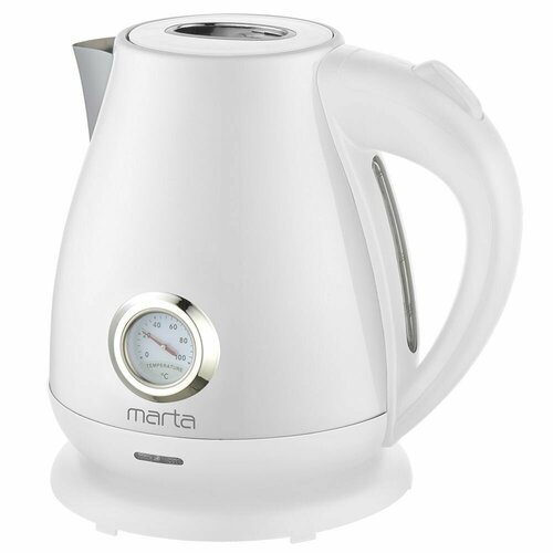 Чайник электрический MARTA MT-4645 металл с датчиком температуры белый 365100₽