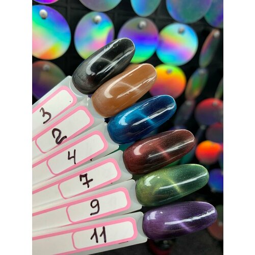 Набор гель-лаков Кошачий глаз Dark 900₽