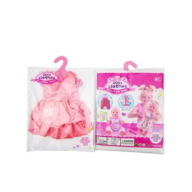 Одежда для куклы Junfa платье, атласное, цвет розовый, 25,5х36х1 см (GCM18-12)