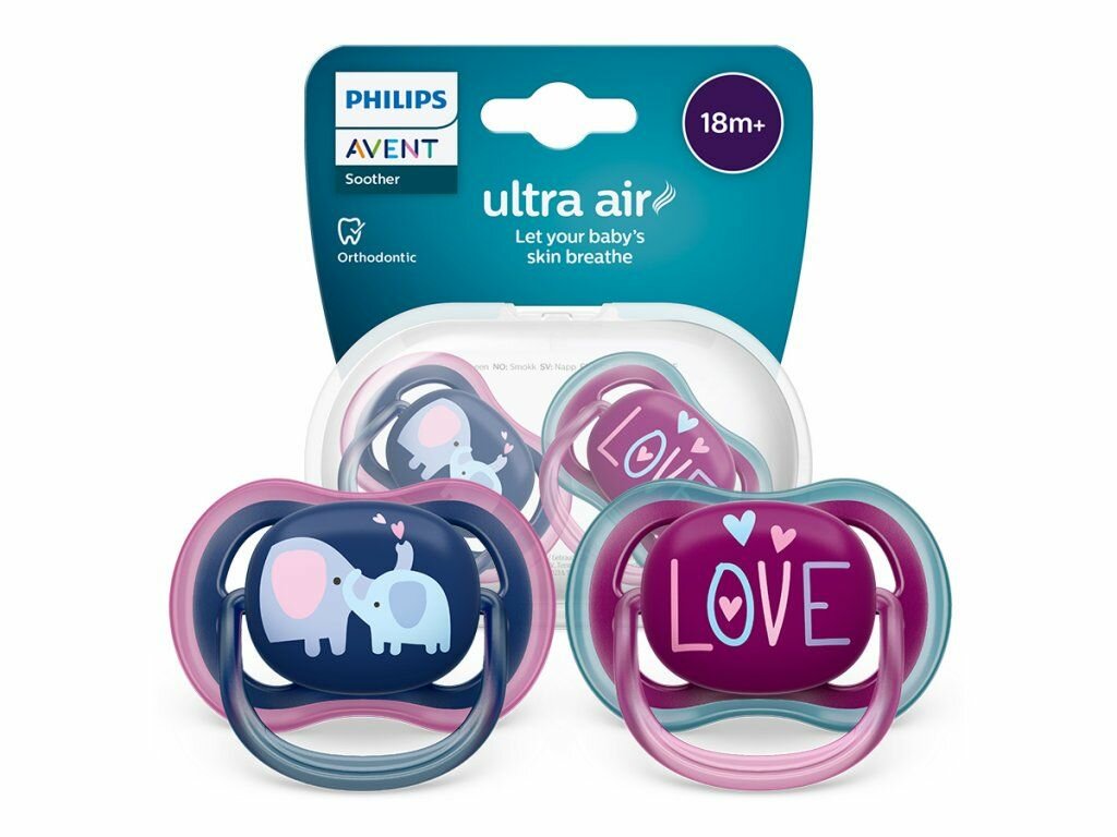 Пустышка PHILIPS Avent Ultra Air Love (SCF349/22), официальная гарантия — фото 1