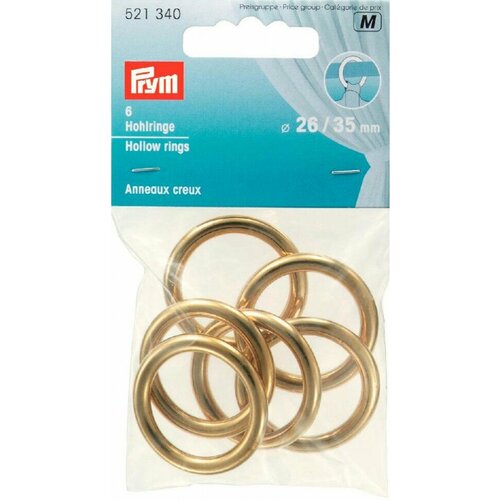Кольца для штор D35мм 521340 Prym 703₽