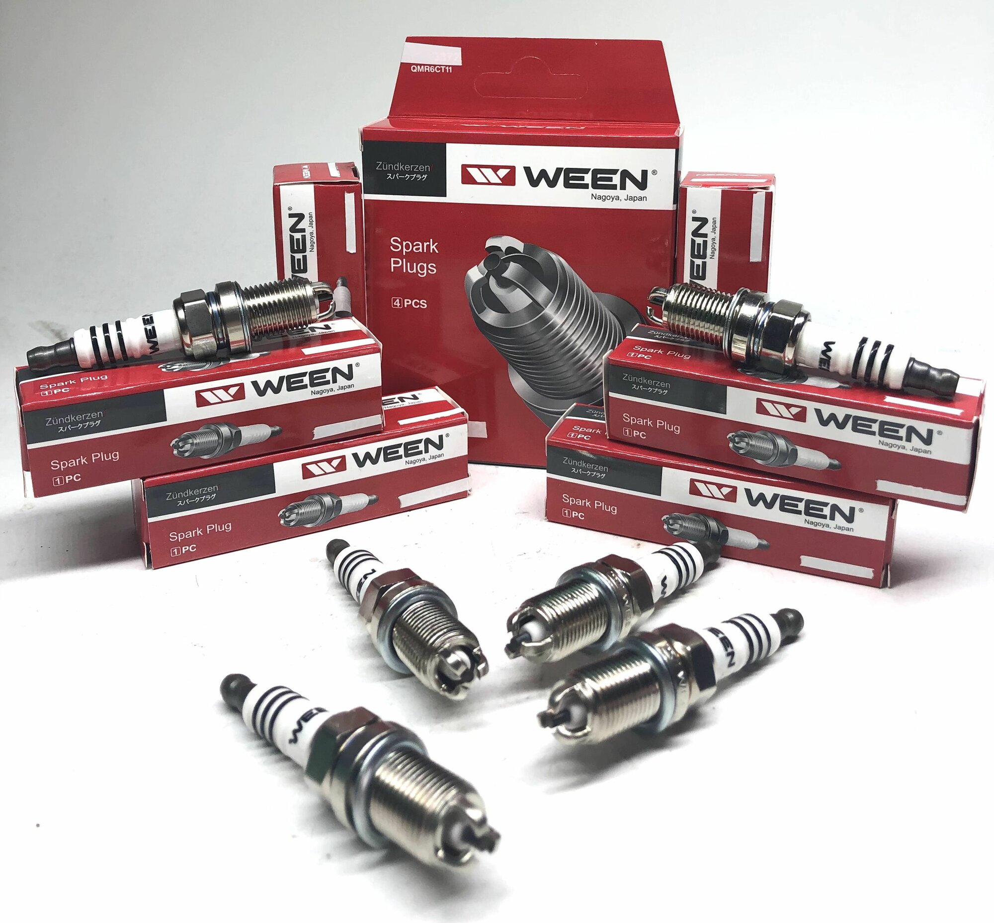 Комплект свечей зажигания BMW БМВ 1 3 5 X5 7 8 Z3 Alpina B3 Alpina B5 E30 E34 E36 E46 E39 E32 E38 E65 E83 E53 6 Цилиндров япония WEEN — фото 1