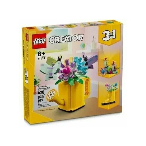 31149 Пластиковый Конструктор LEGO Creator 31149 Flowers in Watering Can Лейка с цветами lego creator 3 в 1 игрушка космические американские горки fun fair