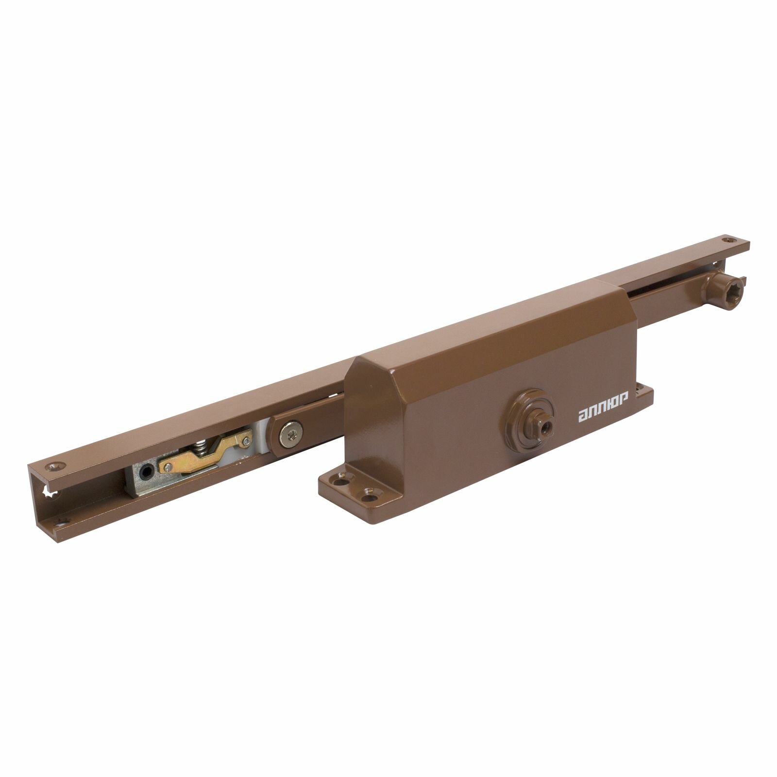 фото Доводчик дверной морозостойкий аллюр COMFORT ДД 168/3-4 AH-S (до 100 кг) серебро со скользящей тягой