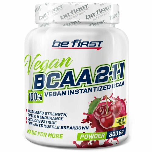 Be First BCAA 2:1:1 VEGAN instantized powder 200 гр (Вишня)