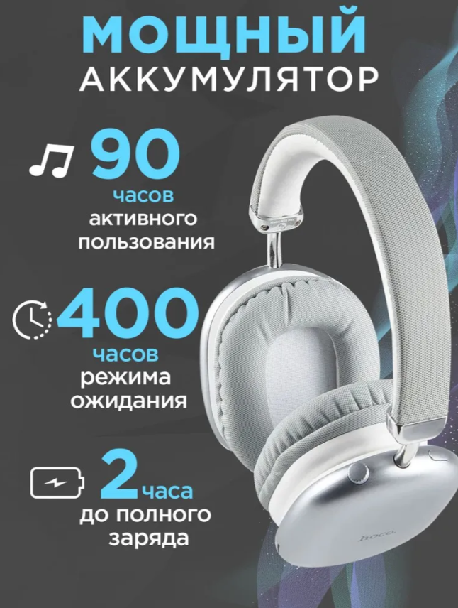 Наушники беспроводные hoco W35 MAX new, silver
