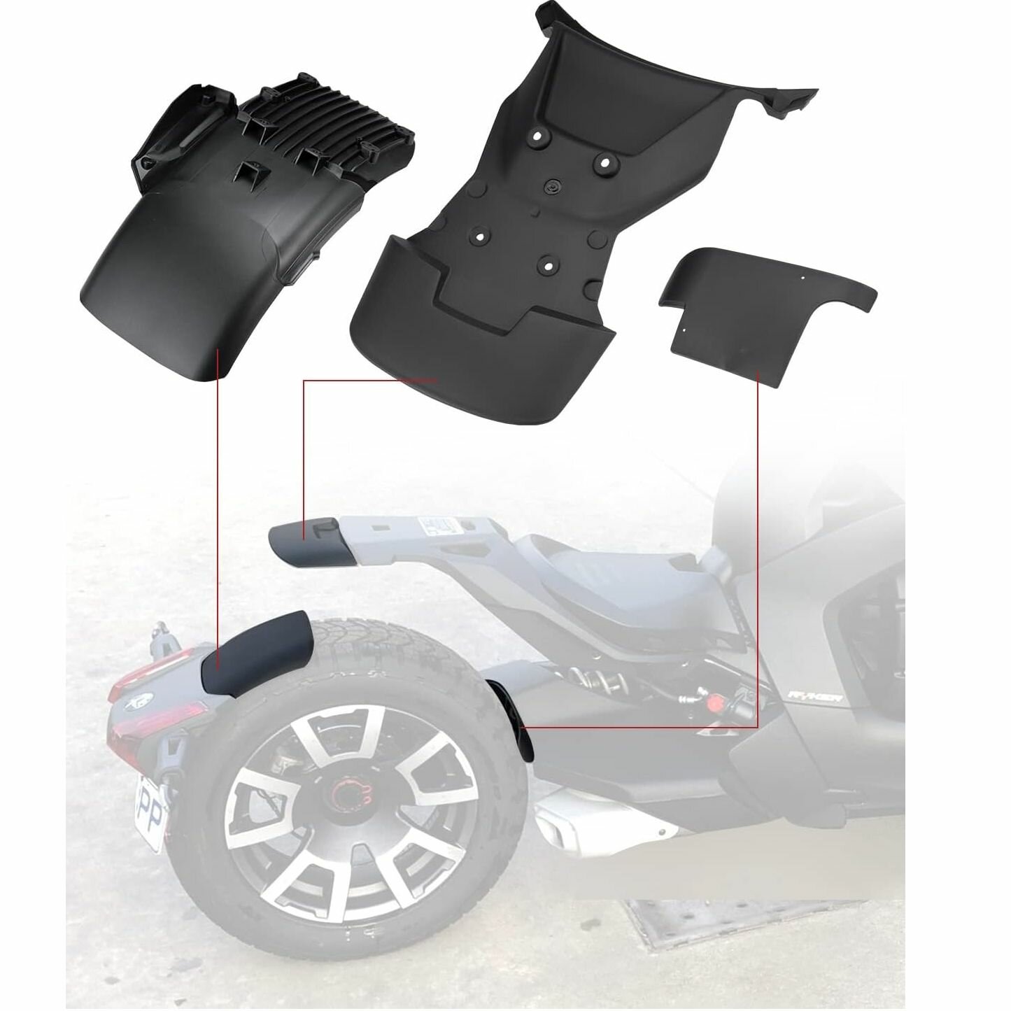 Брызговик (комплект) GorillaWorks для CanAm Ryker 219400963 219400963N
