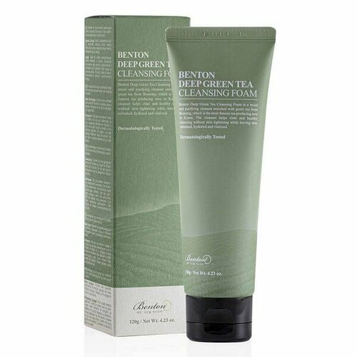 BENTON Пенка для очищения лица с зеленым чаем Deep Green Tea Cleansing Foam