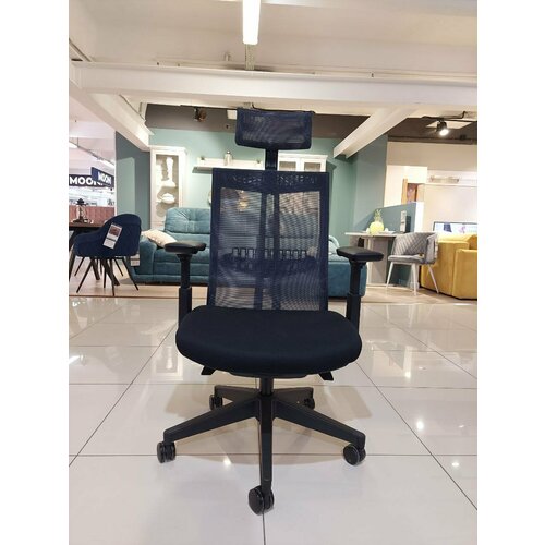 Кресло офисное S6 (сидение ткань), черное из шоурума