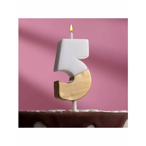 Свеча в торт Манхеттен цифра 5 бел 522₽
