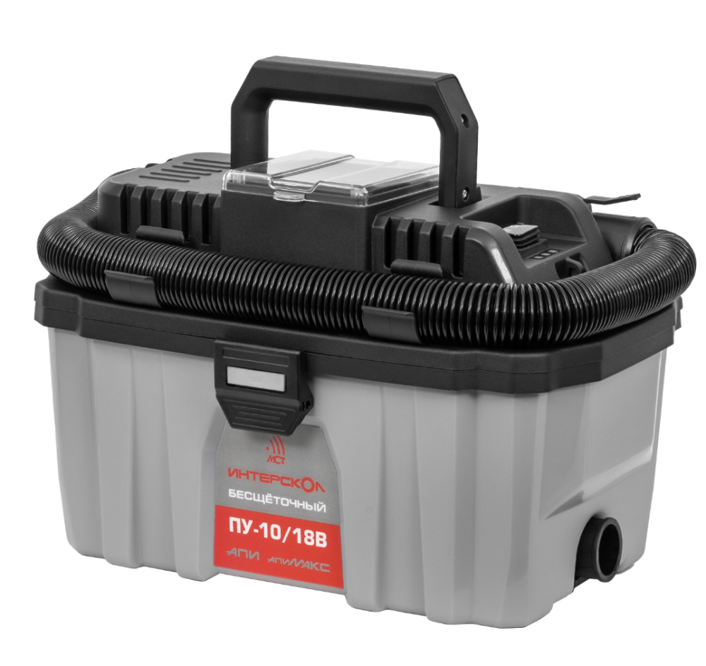фото Аккумуляторный строительный пылесос Интерскол ПУ-10/18В (без акк. и з/у)
