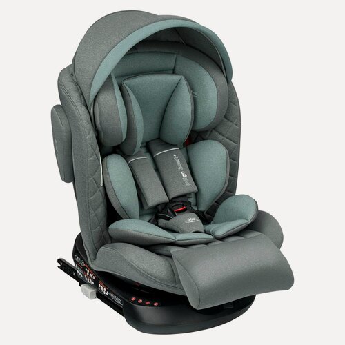 Изображение товара Автокресло Indigo SMART+ Isofix, серо-зеленый, подходит для детей с рождения 0+