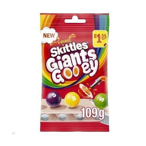 Драже Skittles Giants Gooey c начинкой, 109 г