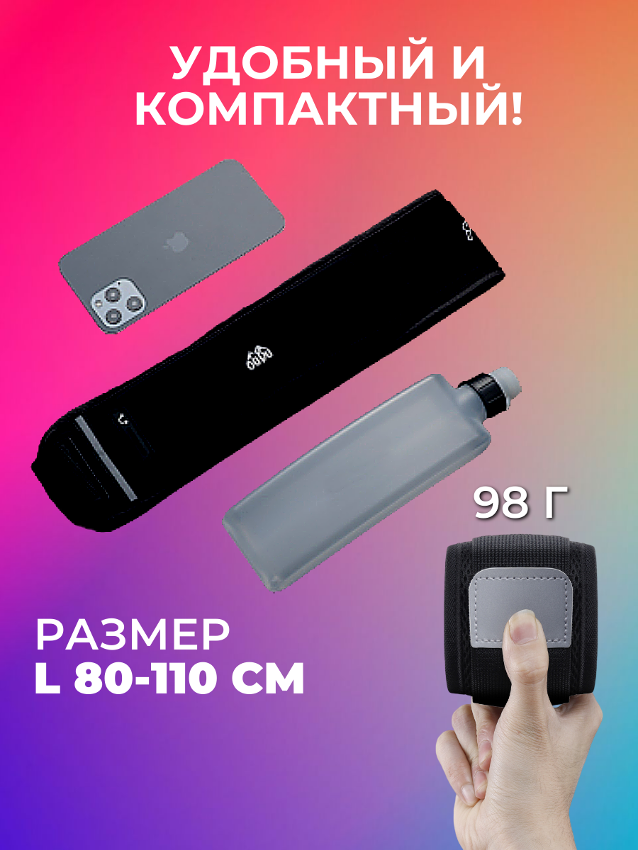 Сумка поясная , черная — фото 1