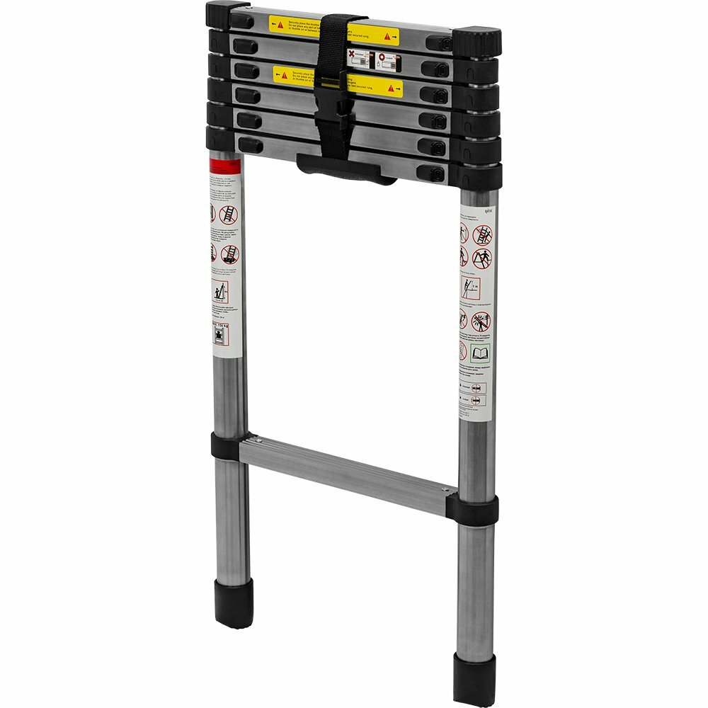 фото Лестница телескопическая стальная Raybe RS270 2,7 м