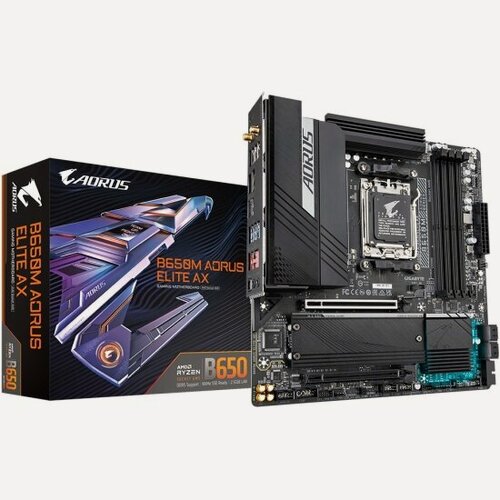 Изображение товара Материнская плата Gigabyte B650M AORUS ELITE AX (AM5, mATX)