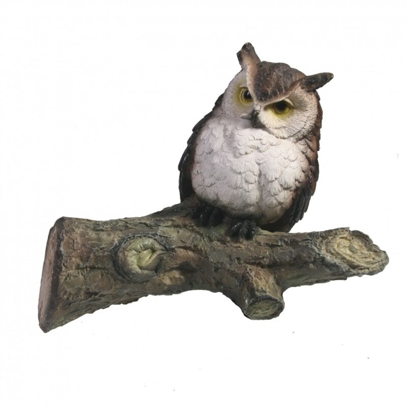 фото Фигура декоративная садовая навесная Филин на сучке, 10*9*14,5см KSMR-626542/F597