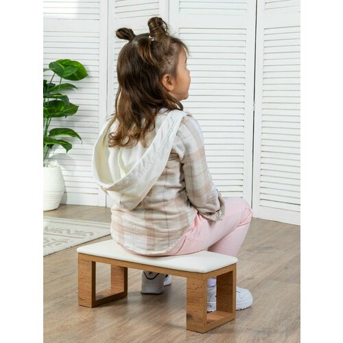 Стул детский белый коричневый