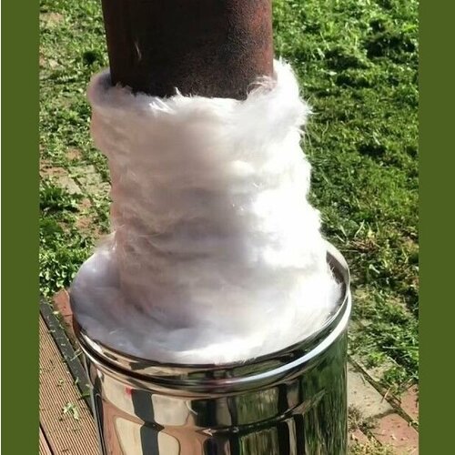 Кремнеземная вата огнеупорная для печей и дымоходов, вес 1 кг