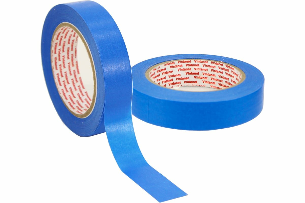 фото Vintanet Лента малярная на основе рисовой бумаги Washi для четкого края WM111, синяя, 24мм х 50м WM1112450